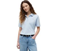 Tommy Hilfiger Damen Poloshirt Kurzarm Regular Fit, Blau (Breezy Blue), S