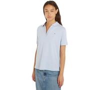 Tommy Hilfiger Damen Poloshirt Kurzarm Slim Fit, Blau (Breezy Blue), XXL