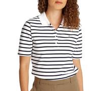 Tommy Hilfiger Damen Poloshirt Kurzarm Regular Fit, Mehrfarbig (Breton Ecru/Dark Night Navy STP), S