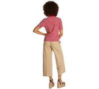 Tommy Hilfiger Damen Poloshirt Kurzarm Regular Fit, Mehrfarbig (Primary Red/Ecru STP), XS