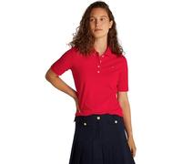 Tommy Hilfiger Damen Poloshirt Kurzarm Regular Fit, Rot (Primary Red), M