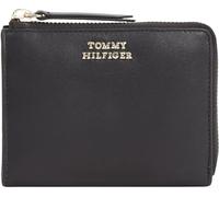 Tommy Hilfiger Damen Portemonnaie Hilfiger Leather Med Za Klein, Schwarz (Black), Einheitsgröße