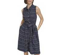 Tommy Hilfiger Damen Princeton Patch Button Down Dress Kleid, Sky Captain/Elfenbein, 34