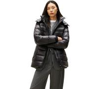 Steppmantel TOMMY HILFIGER "GLOSS HW DOWN WAIST REG COAT", Damen, Gr. XXXL(46), schwarz, Steppware, Obermaterial: 100% Nylon, unifarben, hüftbedeckend, Mäntel Steppmantel, in leicht glänzender Optik (