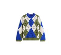 Tommy Hilfiger Damen Pullover aus Alpaka-Mischung ALPACA BLEND ARGYLE, royalblau, Gr. S/M
