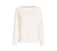 Tommy Hilfiger Damen Pullover aus Baumwolle, offwhite, Gr. XS