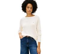 Tommy Hilfiger Damen-Pullover CO CARDI FINE GG LS BOAT-NK SWT Gelb Größe M
