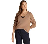 Tommy Hilfiger Damen Pullover Cardi Fine V-Ausschnitt, Beige (Safari Canvas), 3XL