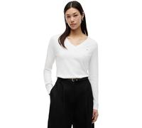 Tommy Hilfiger Damen CO Jersey Stitch V-NK Sweater WW0WW42049 Kurzarm Polo, Weiß (Ecru), 3XL Plus