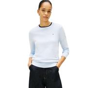 Tommy Hilfiger Damen Pullover Jersey Fine mit Rundhalsausschnitt, Blau (Breezy Blue), XL