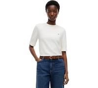 Tommy Hilfiger Damen Pullover Jersey Kurzarm, Elfenbein (Ivory Petal), M