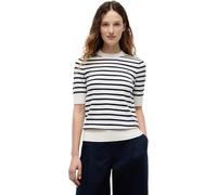 Tommy Hilfiger Damen Pullover Jersey Kurzarm, Weiß (Ivory Petal/Dark N Navy Breton STP), XS