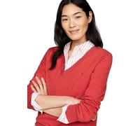 Tommy Hilfiger Damen Pullover Jersey Stitch V-Neck Strickpullover