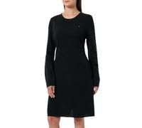 Tommy Hilfiger Damen Pullover-Kleid Soft Wool Flared Sweater Dress Langarm, Schwarz (Black), XL