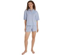 Tommy Hilfiger Damen Pyjama-Set Short Sleeve Kurz, Blau (Horizon Stripes Blue), S