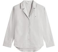 Tommy Hilfiger Damen Pyjama-Set Stripe Lang, Grau (Thin Stripe Light Grey), M