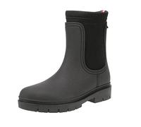 Tommy Hilfiger Damen Regenstiefel Ankle Rainboot, Black, 36 EU