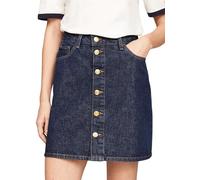Tommy Hilfiger Damen Rock Denim Mini Jeansrock mit Knöpfen, Blau (Cler), 32