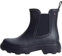 Tommy Hilfiger Damen Rubber Flag Cleated Rainboot Fw0fw09387 Regenstiefel, Blue (Space Blue), 37 EU