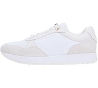 Plateausneaker TOMMY HILFIGER "TH CHIC EVA RUNNER MESH", Herren, Gr. 40, weiß, Textil, Veloursleder, Mesh, Schuhe Plateausneaker, Freizeitschuh, Halbschuh, Slipper mit elastischen Schnürsenkeln (71220