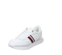 Sneaker TOMMY HILFIGER "ESSENTIAL RUNNER GLOBAL STRIPES" Gr. 38, weiß Damen Schuhe Sneaker Freizeitschuh, Halbschuh, Schnürschuh mit seitlichen Streifen (68796003-38)