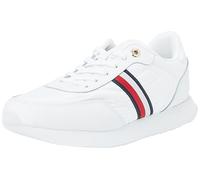 Tommy Hilfiger Women ESSENTIAL RUNNER GLOBAL STRIPES, White, 40 EU