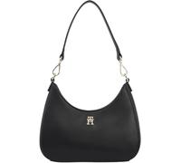 Tommy Hilfiger Damen Schultertasche Logotape mit Reißverschluss, Schwarz (Black), Einheitsgröße