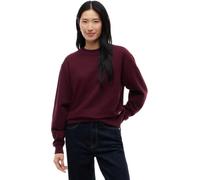 Sweatshirt TOMMY HILFIGER "SCRIPT TERRY MDRN C-NK SWTSHIRT", Damen, Gr. L (42/44), deep burgundy, Sweatware, Obermaterial: 100% Baumwolle, unifarben, normal, Rundhals, Sweatshirts Sweatshirt, Baumwoll