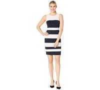 Tommy Hilfiger Damen Scuba Crepe Etuikleid, Ballerina Pink/Sky Captain/Elfenbein, 36