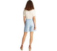 Tommy Hilfiger Damen Shorts Linen Mix Pleated High Waist, Blau (Breezy Blue), 34
