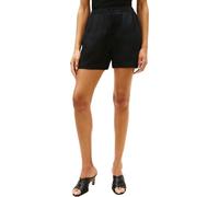 Tommy Hilfiger Damen Shorts Linen Pull On mit Branding, Schwarz (Black), XL