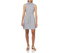 Tommy Hilfiger Ärmelloses Hemdkleid mit Gürtel für Damen, Paisleymuster, Sky Captain/Bright White, 34