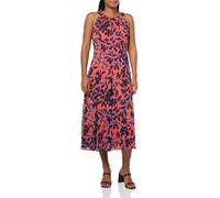 Tommy Hilfiger Damen Sleeveless Halter Neck Fit & Flare Midi Dress Kleid, Grenadine Multi, 40