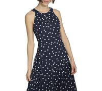 Tommy Hilfiger Damen Chiffon-Midikleid Kleid, Sky Captain/Elfenbein, 42