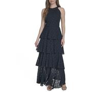 Tommy Hilfiger Damen Sleeveless Halter Neck Tiered Maxi Dress Kleid