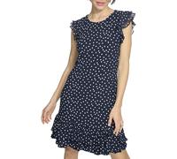 Tommy Hilfiger Kurzärmeliges knielanges Etuikleid für Damen, Sky Captain/Elfenbein, 40