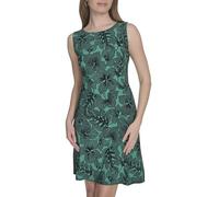 Tommy Hilfiger Damen Sleeveless Round Neck Shift Mini Dress Kleid, Pergament/Sky Captain, 46