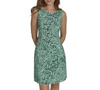 Tommy Hilfiger Damen Sleeveless Round Neck Shift Mini Dress Kleid, Sittich, Mehrfarbig, 34