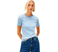 Tommy Hilfiger Slim Cody Kurzarm-t-shirt S Clear Water / Ecru Stripes