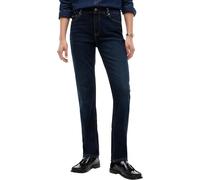 Slim-fit-Jeans TOMMY HILFIGER "HARLOW MID RISE SLIM ESSENTIAL", Damen, Gr. 28, Länge 30, blau (deep schwarz ocean), Denim/Jeans, Obermaterial: 99% Baumwolle, 1% Elasthan, unifarben, slim fit lang, Jea