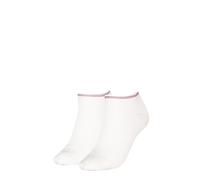 Sneakersocken TOMMY HILFIGER "TH WOMEN SNEAKER 2P SHINE", Damen, Gr. 39-42, weiß, Materialmix, unifarben, Socken, mit feuchtigkeitsableitender Technologie (95924649-39) weiß