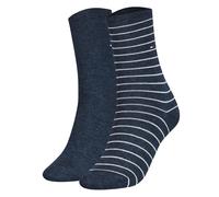 TOMMY HILFIGER Damen Socken, 2er Pack - Women's Patterned Styles 35-38 Blau