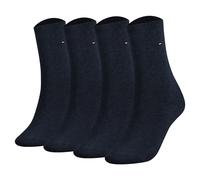 TOMMY HILFIGER Damen Socken, 4er Pack - Classic, Strümpfe, einfarbig Blau / 35-38 35-38 Blau