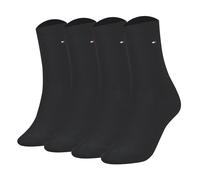 TOMMY HILFIGER Damen Socken, 4er Pack - Sock Casual, ECOM, Kurzsocken, uni Schwarz 35-38
