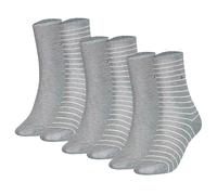 TOMMY HILFIGER Damen Socken, 6er Pack - Women's Patterned Styles 35-38 Grau