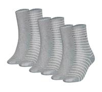 TOMMY HILFIGER Damen Socken, 6er Pack - Women's Patterned Styles Grau meliert 39-42