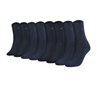 TOMMY HILFIGER Damen Socken, 8er Pack - Sock Casual, ECOM, Kurzsocken, uni 35-38 Blau