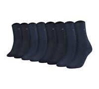 TOMMY HILFIGER Damen Socken, 8er Pack - Sock Casual, ECOM, Kurzsocken, uni Blau 39-42
