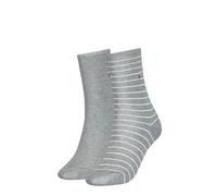 TOMMY HILFIGER Damen Socken im Pack - Women's Patterned Styles Grau meliert / 39-42 / 8er Pack (4x2P) 39-42 Grau