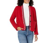 Tommy Hilfiger Damen Soft Sherpa Cardigan Jacket Strickjacke, Chili Pepper, X-Groß